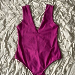 Magenta free people body suit